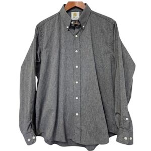 Marc Ecko Cut & Sew Shirt Long Sleeve Button Up Gray Mens Size XXL